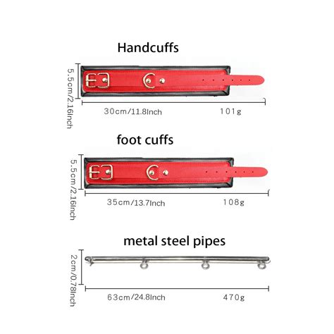 A Set Bdsm Bondage Set Stainless Steel Extend Spreader Bar Sex Handcuffs Ankle Cuffs Fetish