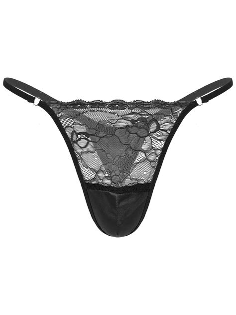 Buy Mens Sissy Lace Lingerie Briefs Crossdress Panties Bikini G String Thong Underwear Online At