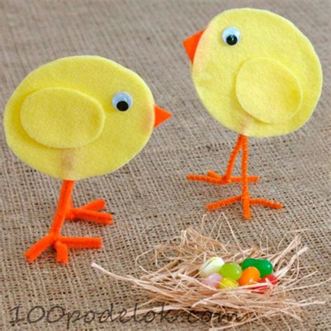 Цыплёнок из фетра | Пасхальный цыпленок, Самодельные украшения на пасху ...