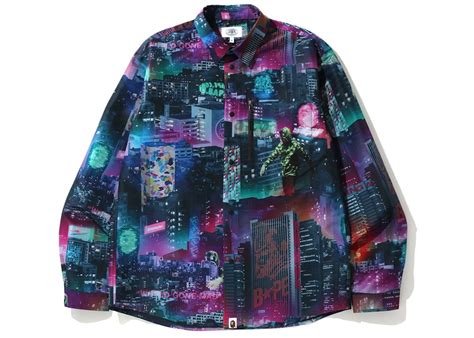 Bape Neon Tokyo Shirt Black Mens Ss20 Us