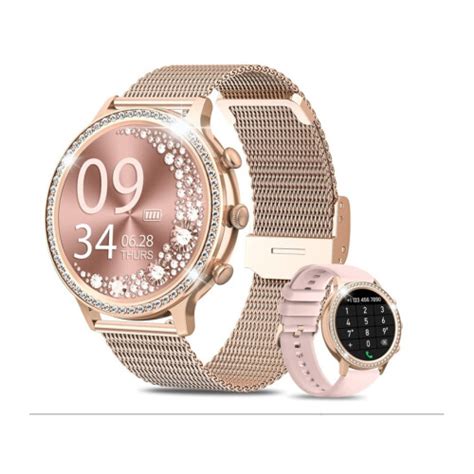 Gold Smart Watch For Women With Phone Function Hd Wrist Watch