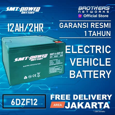 Jual BATTERY SMT 6 DZF 12 12V 12AH 2HR FOR ELECTRIC VEHICLE AKI