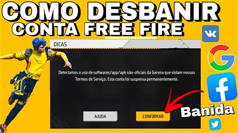 COMO DESBANIR CONTA DO FREE FIRE BANIDA NA NOVA ATUALIZAÇÃO COMO TIRAR