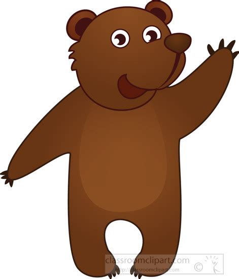 Brown Bear Cartoon Standing