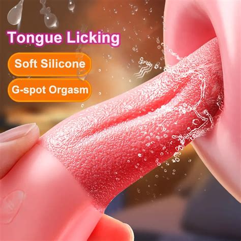 Stimulator Tongue Clit Licking Vibrators 10 Modes G Spot Clitoral Dildo