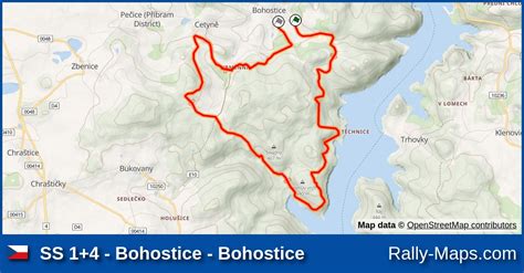 Ss Bohostice Bohostice Stage Map Rallye Vltava P Bram