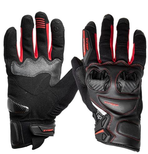 Sweep Перчатки кожаные текстиль Hammer black red XS - купить по ...