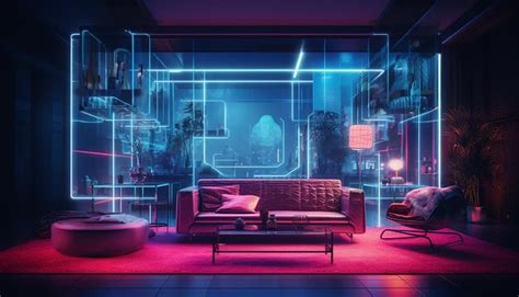 Premium Ai Image Hologram Interior Design Conceptional Architecture