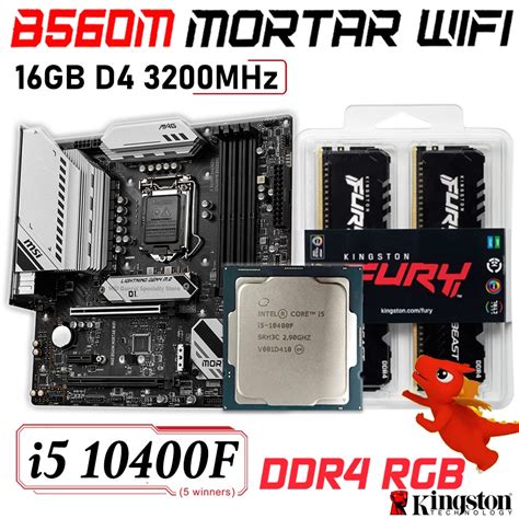 MSI-MAG-B560M-MORTAR-WIFI-B560-Motherboard-Intel-Core-i5-10400F-CPU ...