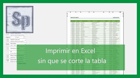 Imprimir Correctamente En Excel Sin Que Se Corte La Tabla Saber