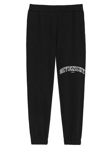 Givenchy Slim Fit Jogger Pants In Embroidered Fleece Black Editorialist