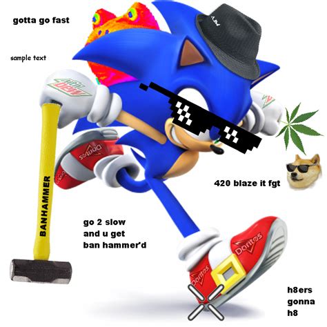 Super Smash Bros 4 Mlg Sonic By Tonichedgefox On Deviantart