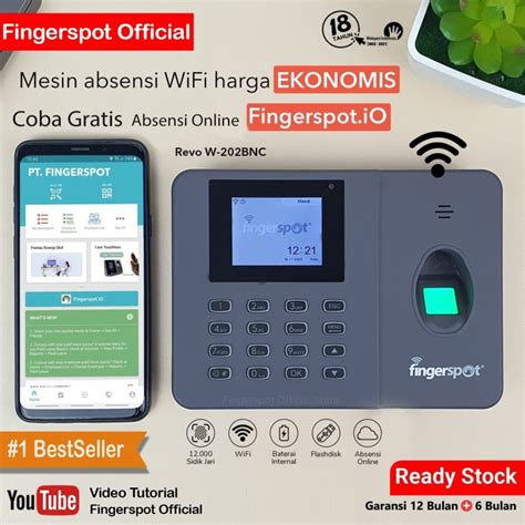 Jual Revo W 202BNC Mesin Absensi Fingerspot Wifi Fingerprint Mobile