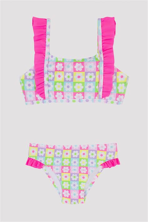 Penti Kız Çocuk Papatya Desenli Bandeau Bikini Takımı Fiyatı Yorumları Trendyol