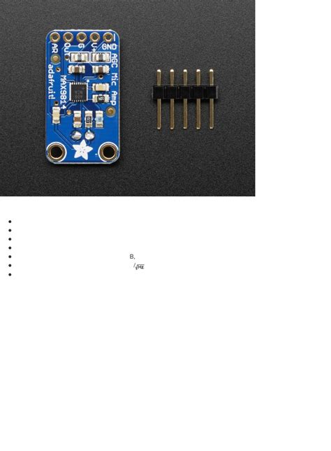 MAX9814 Guide Datasheet by Adafruit Industries LLC | Digi-Key Electronics