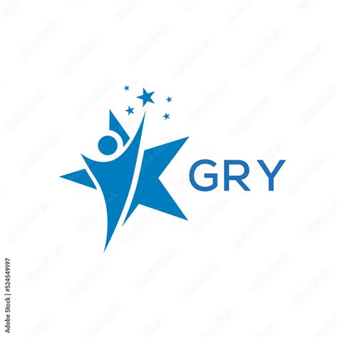gry letter logo white background gry business finance logo design