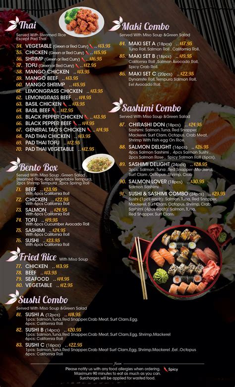 Fusion Sushi 17 Japanese And Thai Cuisineall You Can Eat