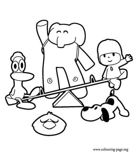 Pocoyo Pocoyo And His Best Friends Coloring Page