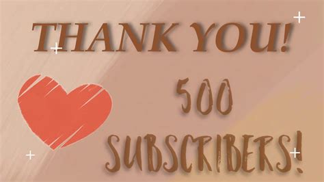 Thank You For 500 Subscribers Youtube