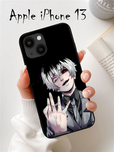 Чехол на айфон 13 аниме, чехол на iphone 13 с аниме, , черный, матовый ...