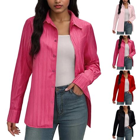 Lenago Womens Shirt Jacket Solid Color Long Sleeve Open Front Shirt In