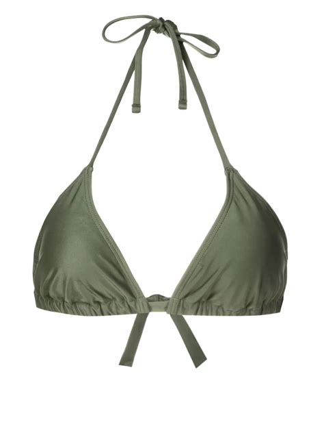 Lygia Nanny Iasmin Triangle Bikini Top Green Farfetch Uk