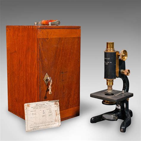 Antique Cased Microscope English Scientific Instrument Watson Of