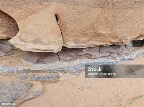 Geologi Gurun Detail Batuan Batu Pasir Gurun Foto Stok Unduh Gambar