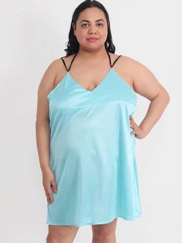 Plus Size Sexy Solid Satin Green Babydoll And Bikini Dress Dress For Honeymoon Bb37gs At Rs 649