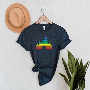 Lgbtq Disney Shirts Disney Pride Rainbow Castle Shirt Lgbt Rainbow Tee Pride Disney Gift Gay