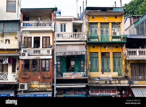 Traditional Houses Hanoi Vietnam Indochina Stock Photo Alamy
