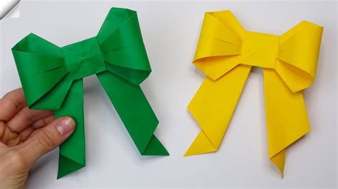 How To Make Bow Out Of Paper Easy Paper Bow Easy Paper Crafts Youtube