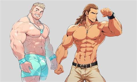 Draw Gay Bara Muscle Yaoi Fanart Oc Comic Sfw Nsfw Fanart Gay Bara Character By Neorubby Fiverr