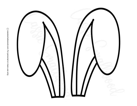 Large Bunny Ear Template With 2 Floppy Ears Cassie Smallwood