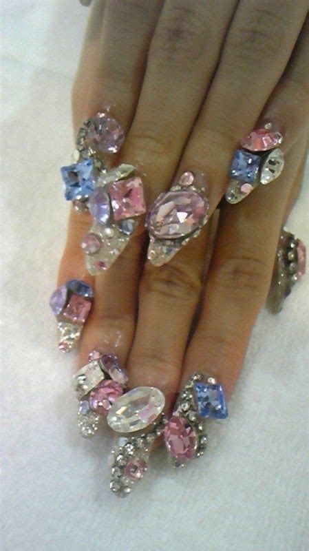 Jeweled Nails | Nail jewels, Bling nails, Rhinestone nails