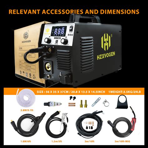 Hzxvogen 250a Gasgasless 5in1 Mig Tig Arc Welding Machine Plasma