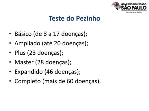 Triagem Neonatal Ampliação dos Exames Políticas Públicas ppt carregar