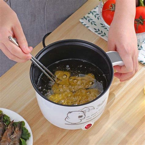 Jual Panci Listrik Mini Hot Pot Non Stick Double Layer 600W White Di Seller Indoelectronica