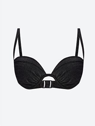 LCW DREAM Stitched Pad Plain Glitter Detail Women S Bikini Top S4CA04Z8 SLQ LC Waikiki