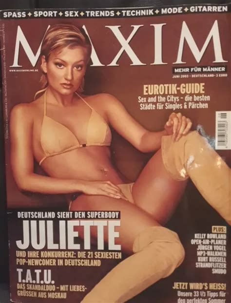 Maxim Magazin Juni Sweet Juliette Girls Pop Newcomer Eur