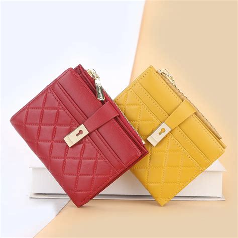 Cartera Corta De Cuero Para Mujer Monedero Peque O Con Cremallera De