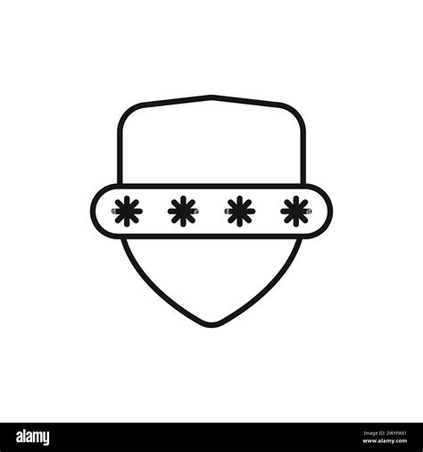 Simple Protection Icon Stars Password Data Protection Stock Vector