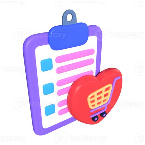 Wish List 3d Illustration Icon 26679088 Png