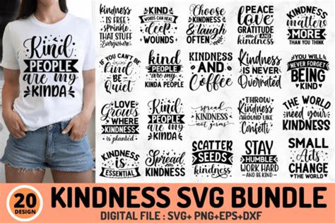 Kindness Svg Bundlekindness Quotes Svg Graphic By Craftsvg · Creative