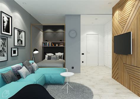 4 Charming Blue Accent Apartments With Compact LayoutsInterior Design ...