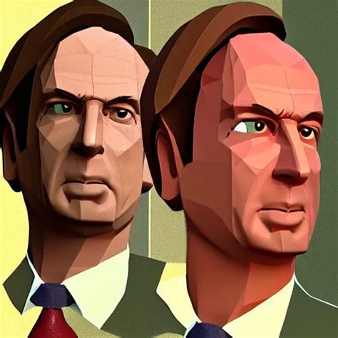 Low Polygon Saul Goodman 3 D Ps 1 Graphics Better Stable Diffusion