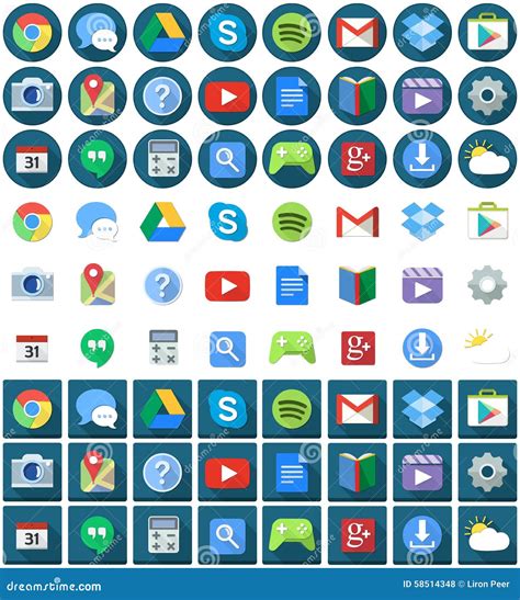 android icons  transparent background android vector icons