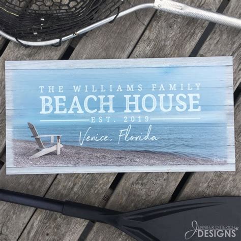 Personalized Outdoor Beach House Signs Etsy
