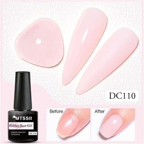 7ML Nude Rubber Base Gel Nail Polish Pink Nude Color Semi Permant Soak Off UV LED Self Leveling
