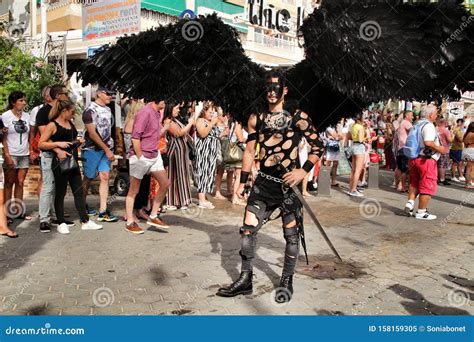 People Dancing And Having A Good Time In The Gay Pride Parade In Benidorm Editorial Image